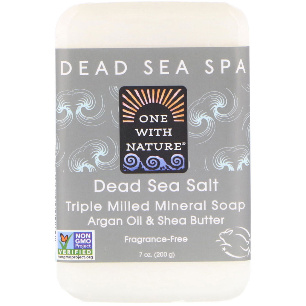 One with Nature, Triple Milled Mineral Soap, Fragrance Free, 7 oz (200 g)