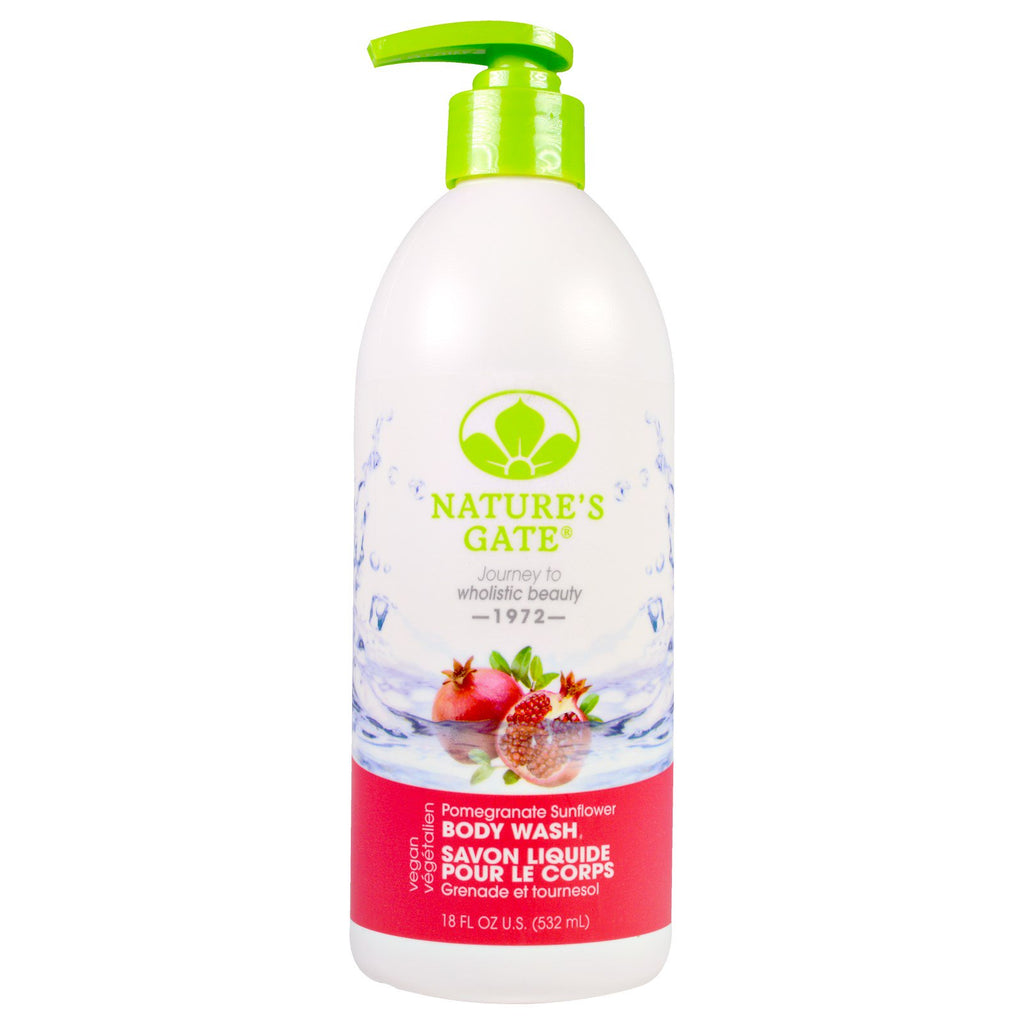 Nature's Gate, Body Wash, Pomegranate Sunflower, 18 fl oz (532 ml)