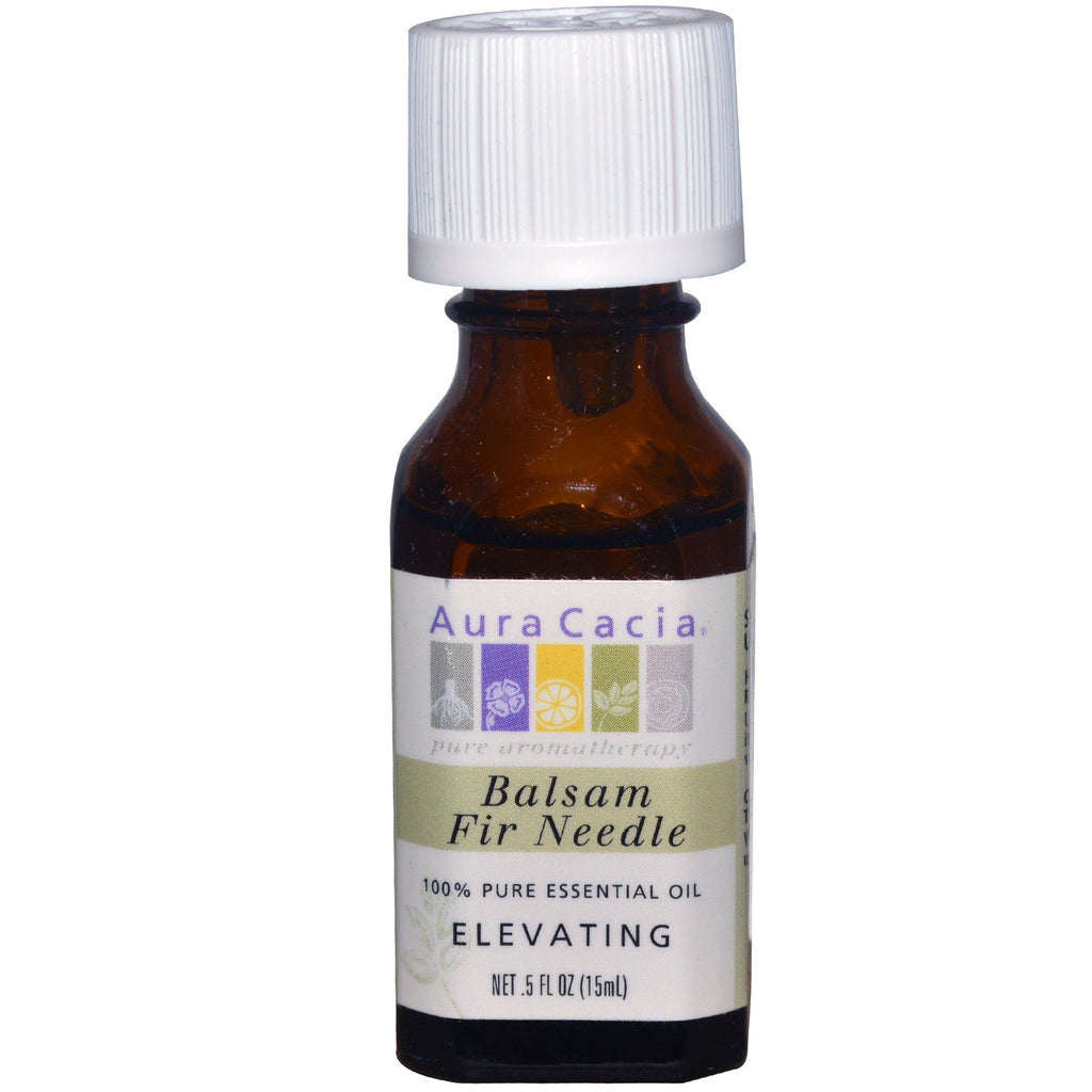 Aura Cacia, 100% Pure Essential Oil, Balsam Fir Needle, Elevating, .5 fl oz (15 ml)