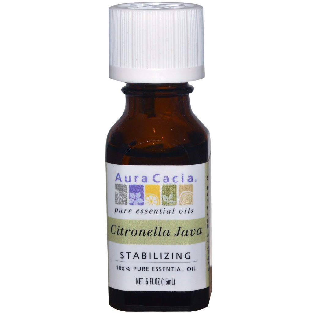 Aura Cacia, 100% Pure Essential Oil, Citronella Java, .5 fl oz (15 ml)
