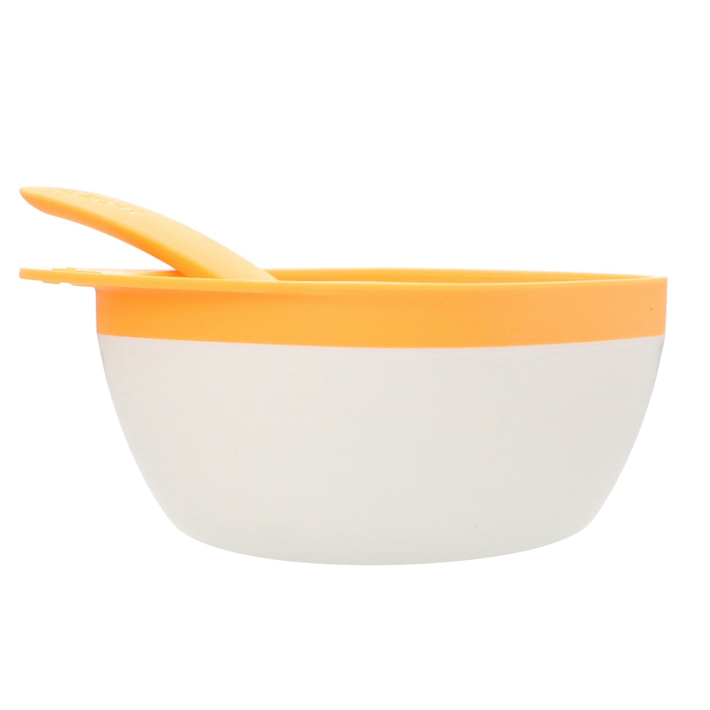 Zoli, Mash, Bowl & Spoon Kit, +6mo, Orange, 1 Bowl + 1 Spoon