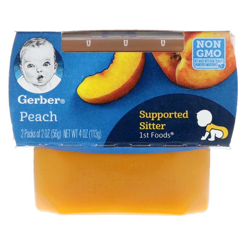 Gerber 1st Foods Pêche, paquet de 2, 2 oz (56 g) chacun