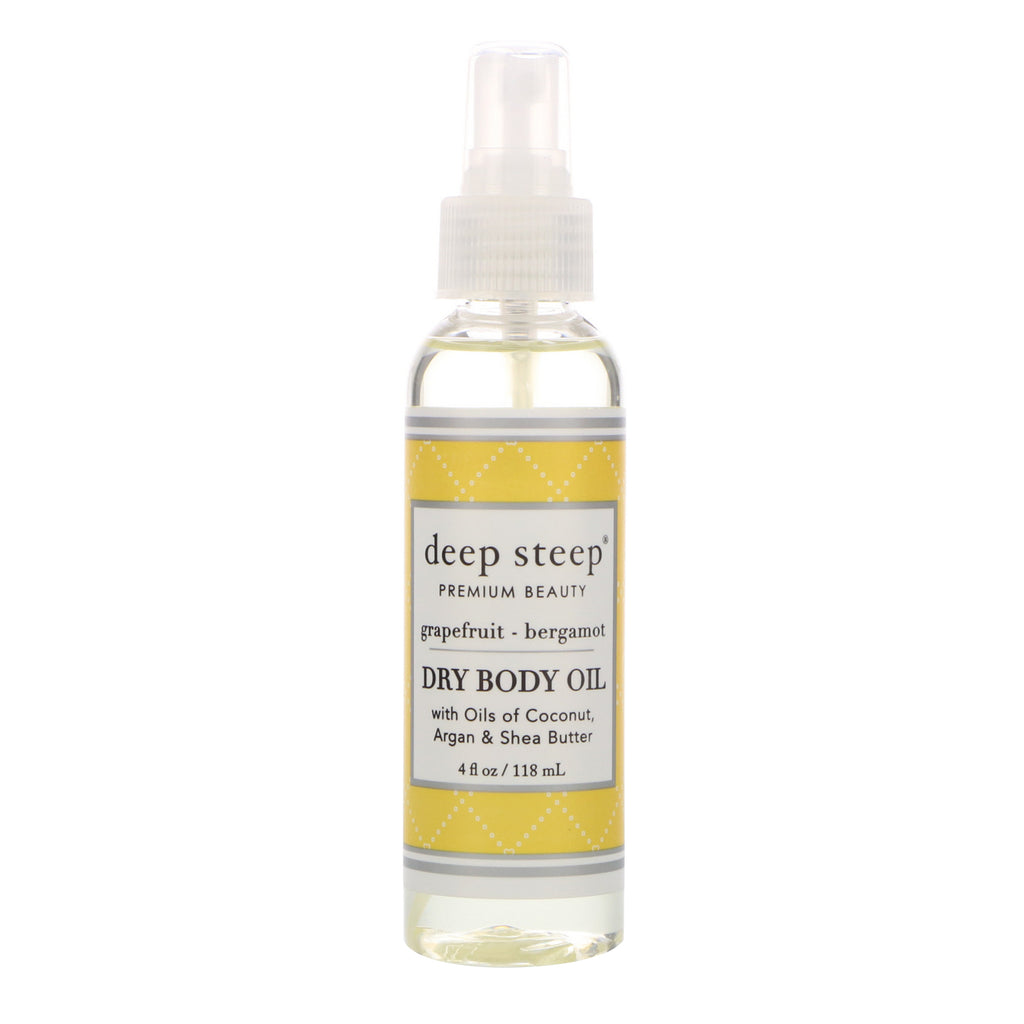Deep Steep, Dry Oil Body Spritzer, Grapefruit Bergamot, 4 fl oz (118 ml)