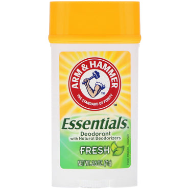 Arm & Hammer, Essentials Natural Deodorant, For Men and Women, Fresh, 2.5 oz (71 g)