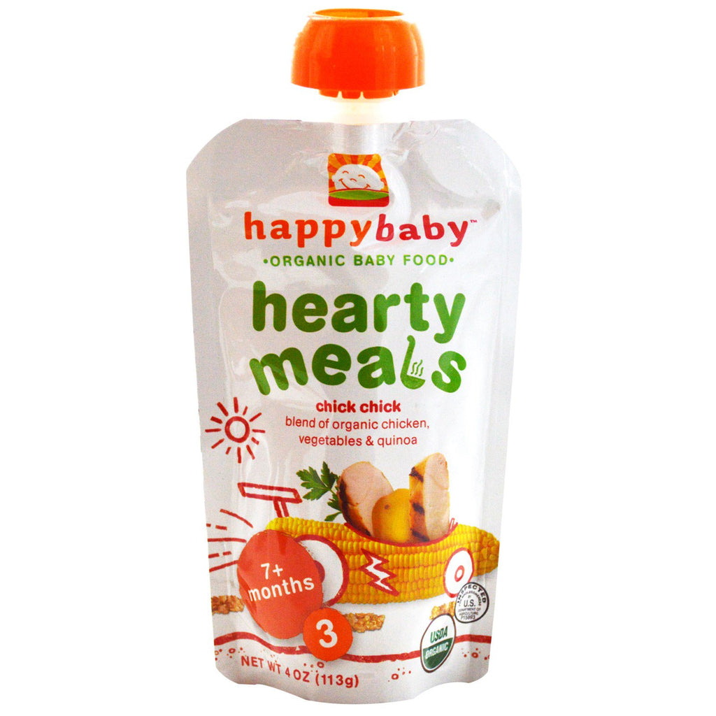 Nurture Inc. (Happy Baby) Baby Food Hearty Meals Chick Chick Stage 3 4 oz (113 g)