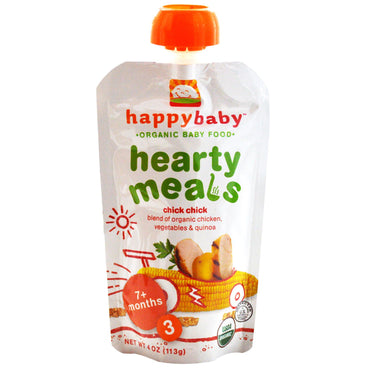 Nurture Inc. (Happy Baby)  Baby Food Hearty Meals Chick Chick Stage 3 4 oz (113 g)