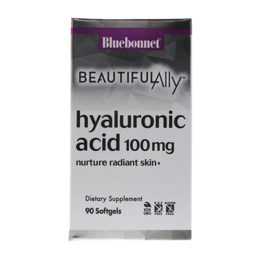 Bluebonnet Nutrition, Beautiful Ally, Hyaluronic Acid, 100 mg, 90 Softgels