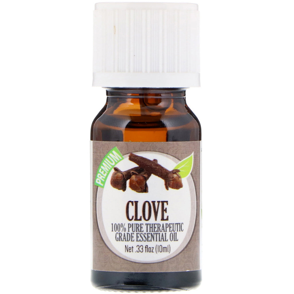 Healing Solutions, 100% Pure Therapeutic Grade Essential Oil, Clove, 0.33 fl oz (10 ml)