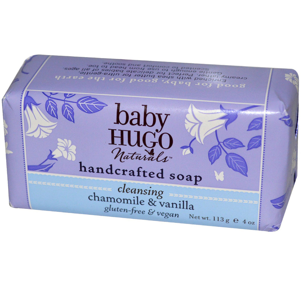 Hugo Naturals, Bébé, Barre de savon artisanale, Camomille et vanille, 4 oz (113 g)