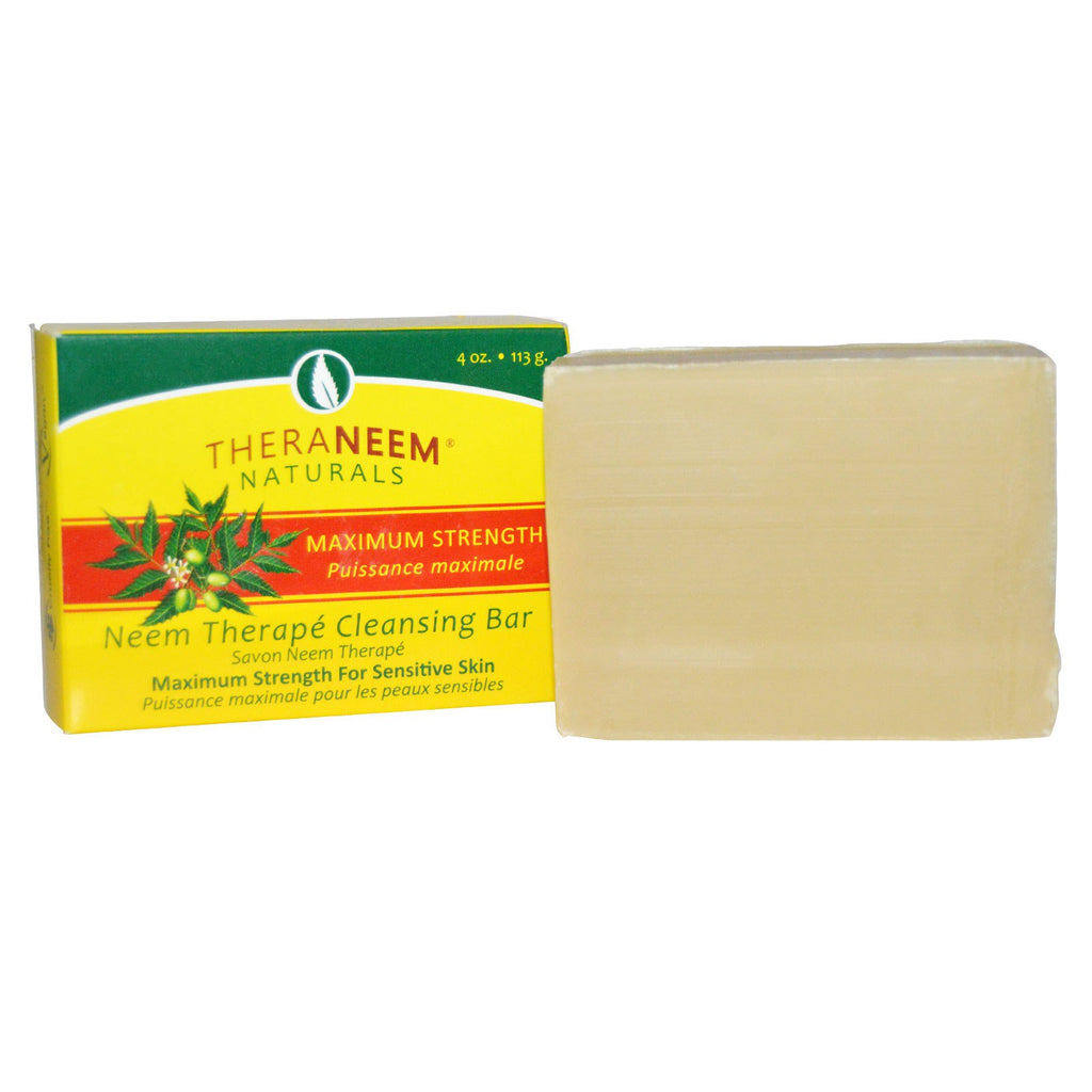 Organix South, TheraNeem Naturals, Neem Therapé, Cleansing Bar, Maximum Strength, 4 oz (113 g)