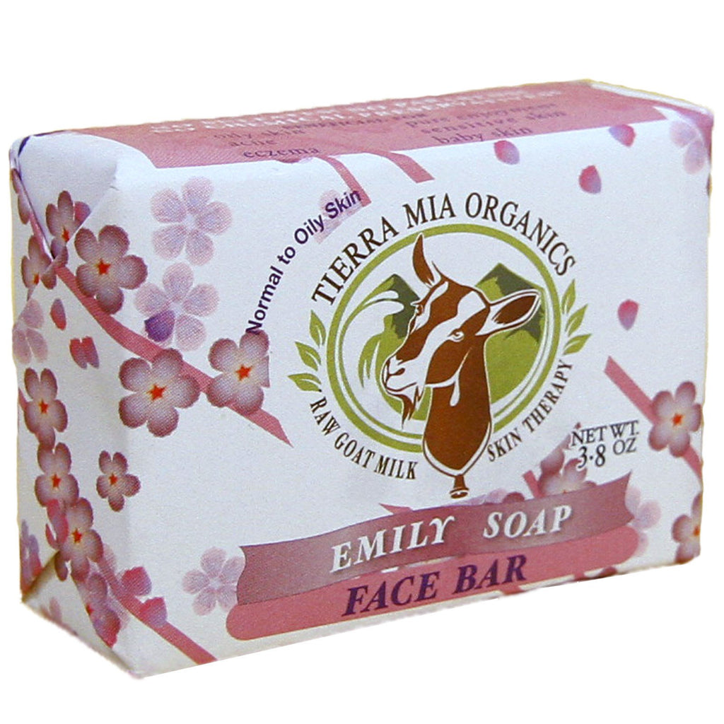 Tierra Mia s, Raw Goat Milk Skin Therapy, Face Bar, Emily Soap, 3.8 oz