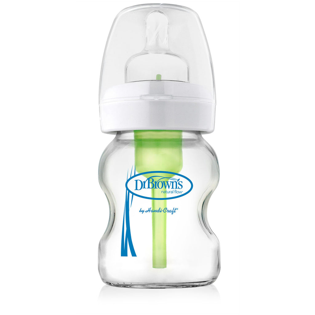 Dr. Brown's, Natural Flow, Wide-Neck, 0+ Months, 1 Glass Bottle, 5 oz (150 ml)