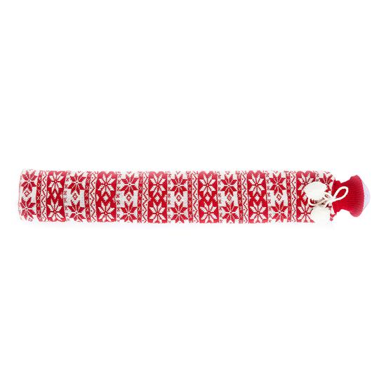 Warmies® Extra Long Hot Water Bottle Red Nordic