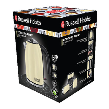 Russell Hobbs Kettle | 1.7L | 360* Base | Colours+ | Cream