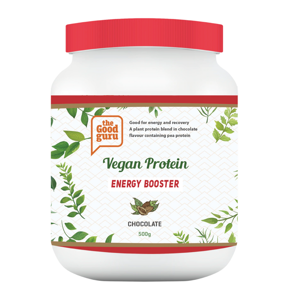 The Good Guru, Vegan Protein Energy Booster Chocolate, 500g