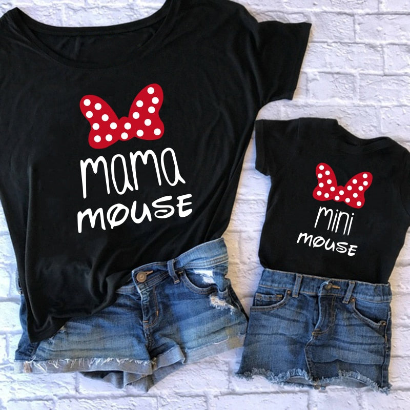 Familie Tshirts Mode mommy tøj baby pige tøj MINI og