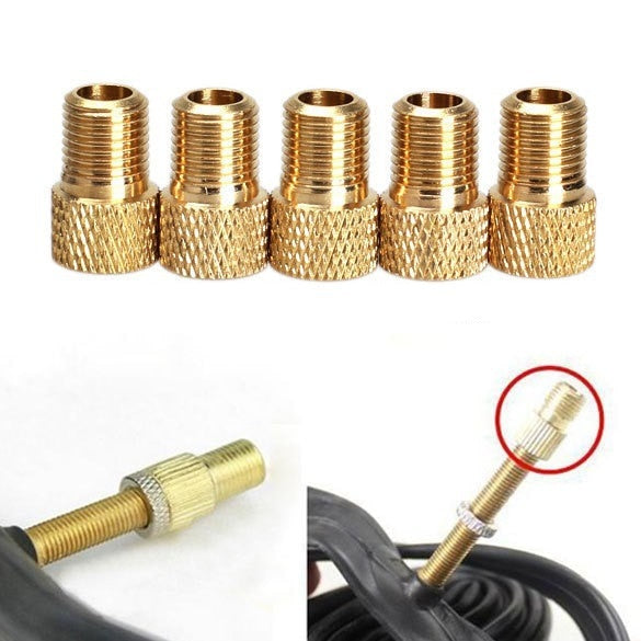 2/4PCS Valve Adapter Pump Convert Presta To Schrader Copper Valve Adaptor Wheels Gas Nozzle Tube Tool Bike Bicycle Accessories
