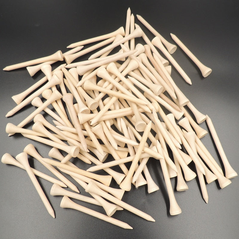 100pcs/pack 4.2cm/5.4cm/7.0m/8.3cm Wooden Golf Tees High Quality Golf wood Tees