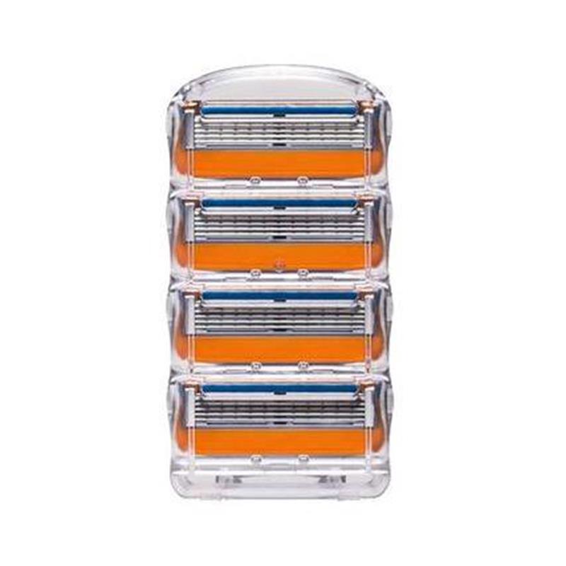 4 pièces/lot lames de rasoir lames à 5 couches rasage pour Gilettee Fusion lames de rasoir électrique pour machine Gillette Proglide