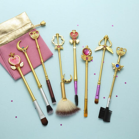 8 pinceaux de maquillage Sailor Moon Anime périphérie cadeaux de vacances d'anniversaire