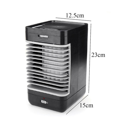 Mini aire acondicionado portátil, humidificador, purificador, ventilador de refrigeración para escritorio, Enfriador de aire, ventilador negro para acampar y actividades al aire libre 