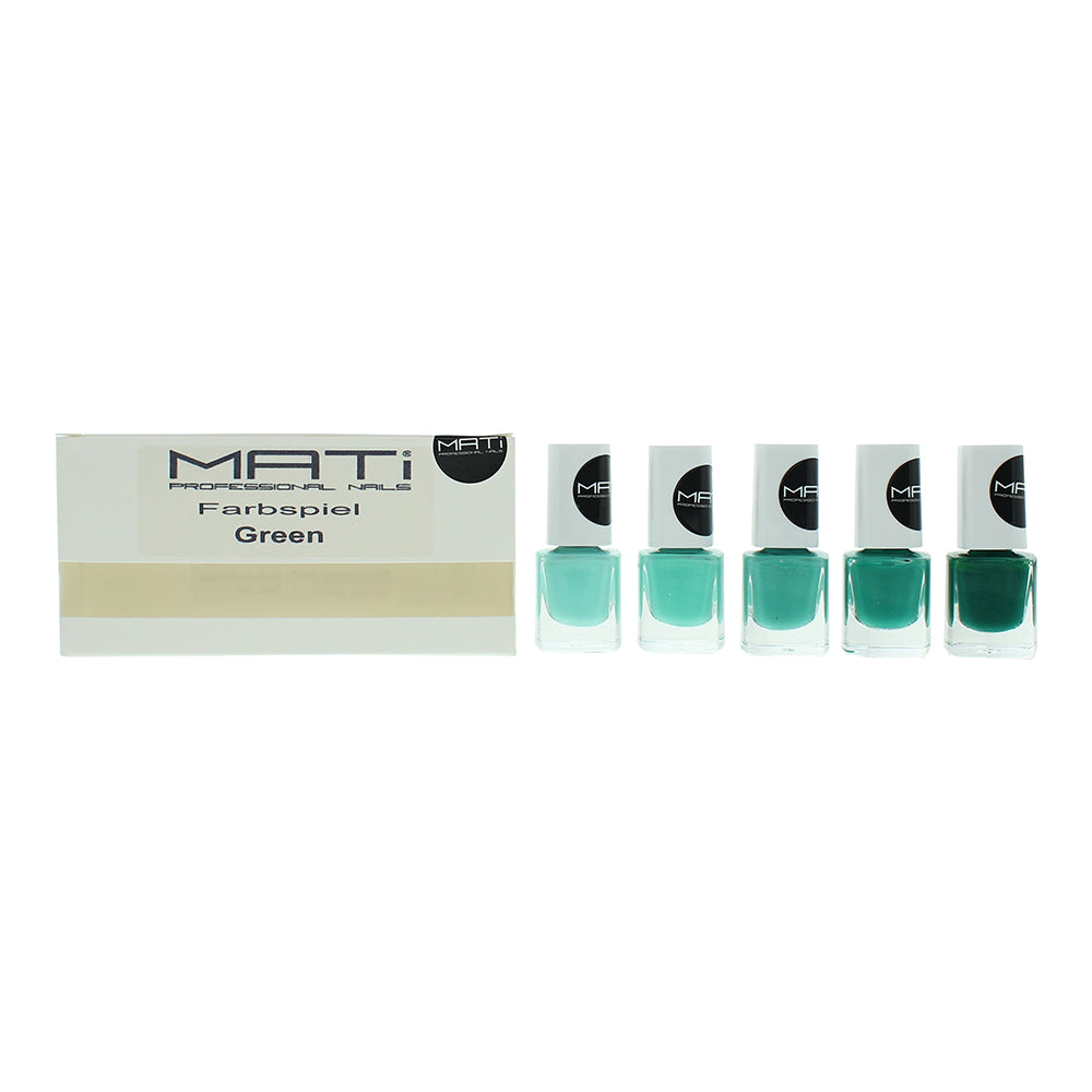 Mati Green Nail Polish Gift Set: 5 x 5ml