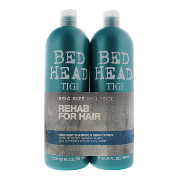 Shampoing et après-shampooing de récupération de tête de lit Tigi, pack duo 750 ml
