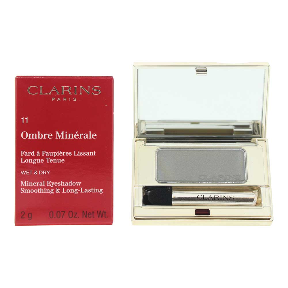 Clarins Ombre Minérale Smoothing  Long-Lasting 11 Silver Green Cosmetics 2g