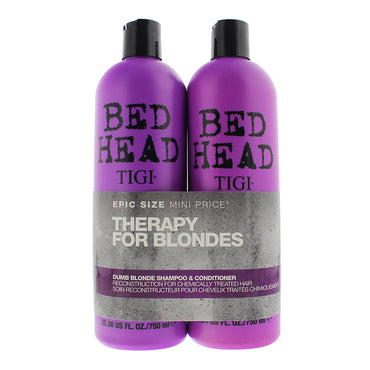 Tigi bed head dumb blonde shampoo & conditioner 750ml duopack