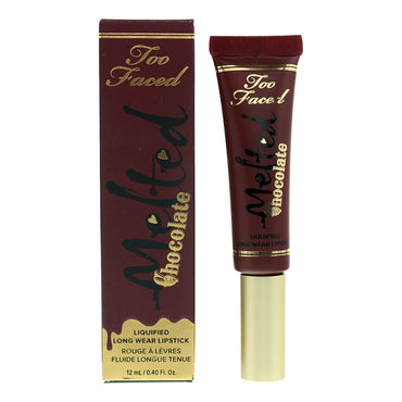 Too Faced – Lippenstift mit geschmolzener Schokolade und verflüssigten Kirschen mit langem Halt, 12 ml
