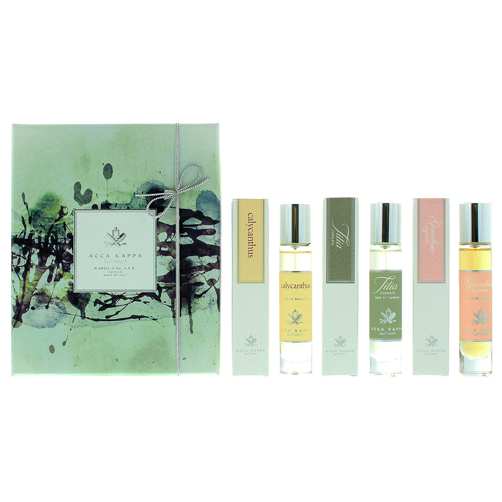 Acca Kappa Eau de Parfum Gift Set : Calycanthus 15ml - Giardino Segreto 15ml - Tilia Cordata 15ml