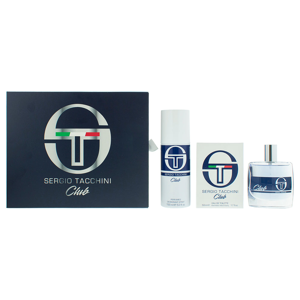 Sergio Tacchini Club Eau de Toilette Gift Set : Eau de Toilette 50ml - Deodorant Spray 150ml