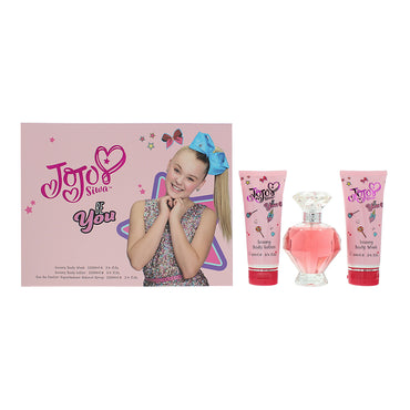 JoJo Siwa Be You Eau de Parfum 3 Pieces Gift Set : Eau de Parfum 100ml - Body Wa