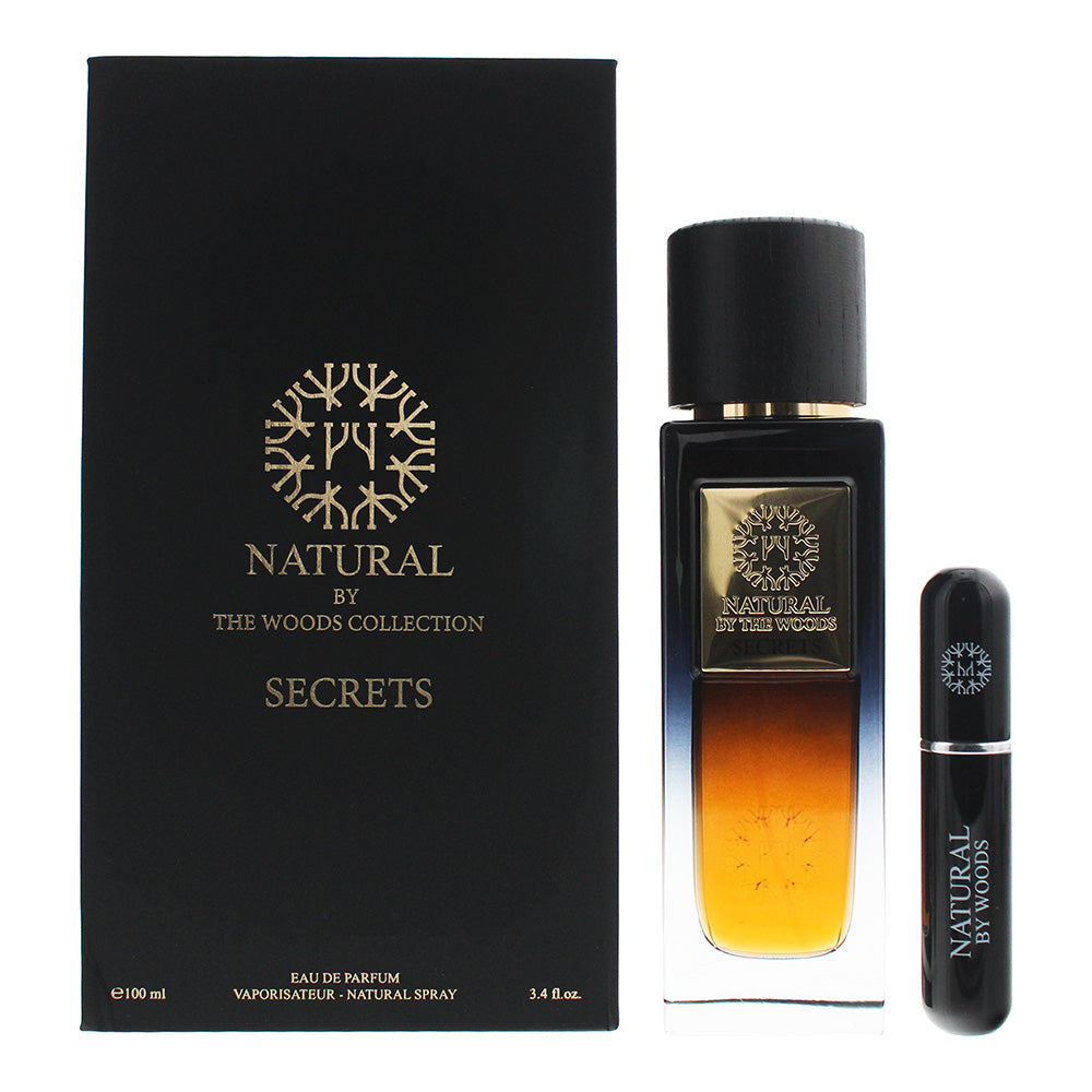 Natural by The Woods Collection Secrets 2 Piece Set Eau de Parfum 100ml  Travel Atomiser