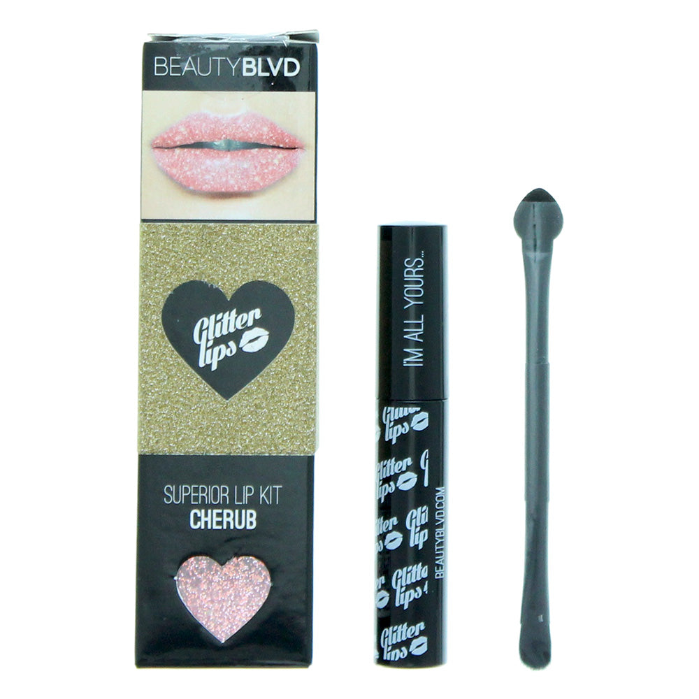 Beauty Blvd Glitter Lips Cherub 3 Piece Gift Set: Gloss Bond 3.5ml - Glitter 3g
