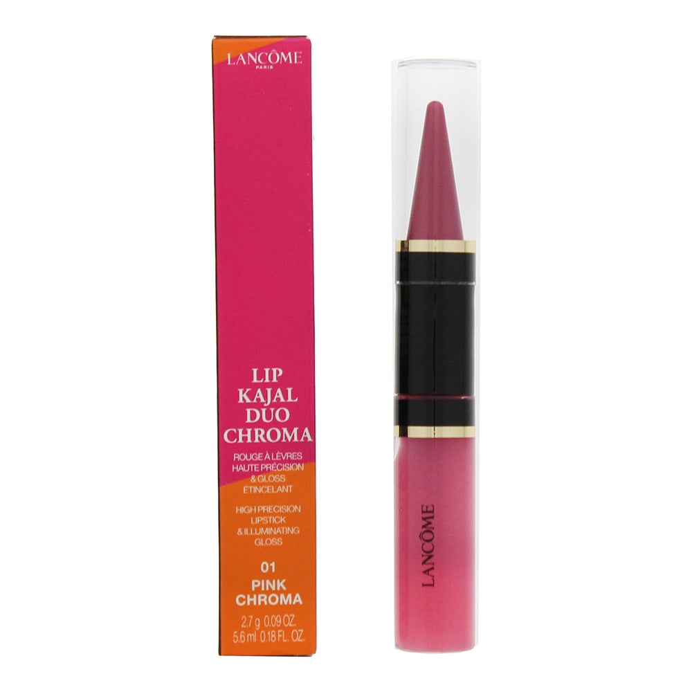 Lancôme Lip Kajal Duo Chroma 01 Pink Chroma High Precision Lipstick 2.7g  Illuminating Gloss 5.6ml