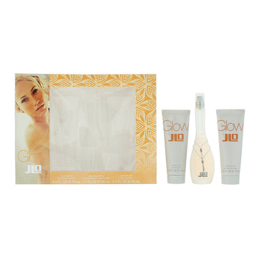 Jennifer Lopez Glow 3 Piece Gift Set: Eau De Toilette 50ml - Body Lotion 75ml - Shower Gel 75ml