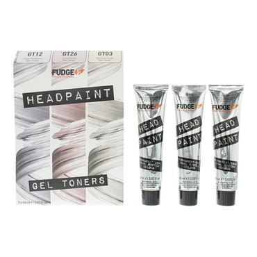 Fudge Professional Head Paint Trio Kit Gel-Toner 3 x 60 ml GT03/ GT12/ GT26
