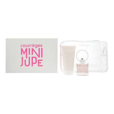 Courrèges Mini Jupe 3 Piece Gift Set: Eau De Parfum 50ml - Body Cream 150ml - Toiletry Bag