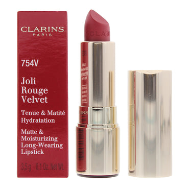 Clarins joli rouge velvet 754 v dyb rød læbestift 3,5g