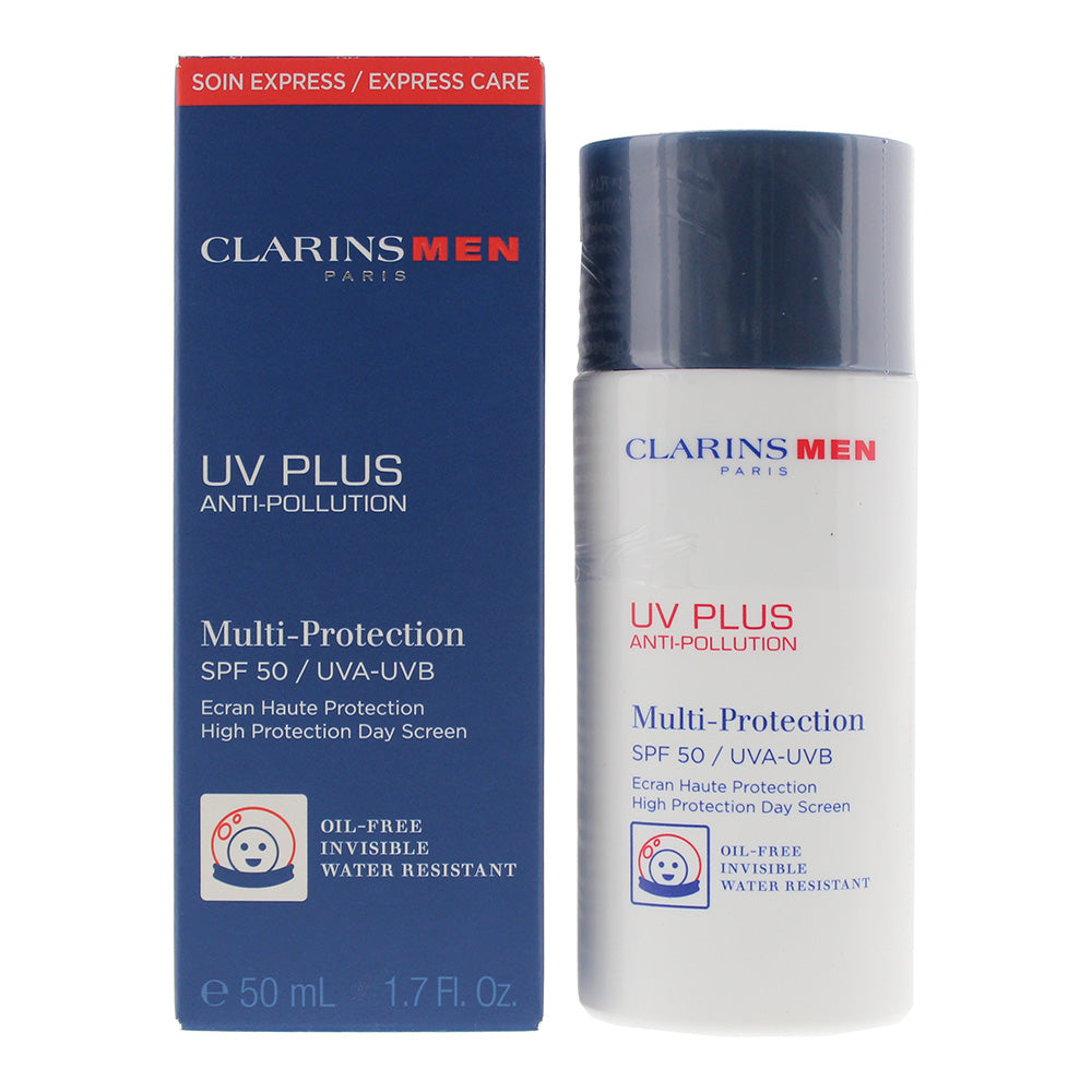 Clarins men uv plus crema giorno multiprotezione anti-inquinamento spf 50 50ml