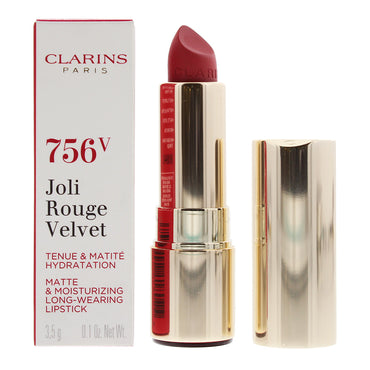 Clarins Joli Rouge Velvet 756V Guava Lipstick 3.5g