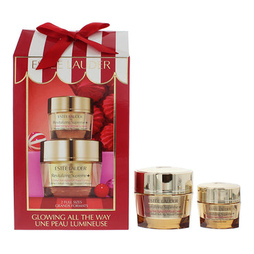 Estée Lauder Glowing All The Way 2 Piece Gift Set: Global Anti-Aging Cell Power Cream 50ml - Cell Power Eye Balm 15ml