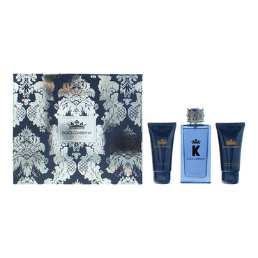 Dolce & Gabbana K 3 Piece Gift Set: Eau de Parfum 100ml - Aftershave Balm 50ml - Shower Gel 50ml