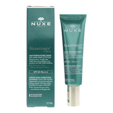 Nuxe Nuxuriance Ultra SPF 20 PA+++ Global Anti-Ageing Replenishing Cream With Saffron And Bougainvillea Bi-Floral Cells 50ml All Skin Types