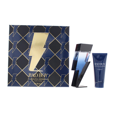 Carolina Herrera Bad Boy Cobalt 2 Piece Gift Set: Eau De Parfum 100ml - Shower Gel 100ml