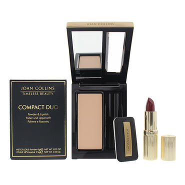 Joan Collins poudre compacte duo 6g - rouge à lèvres crème hélène 3,5g