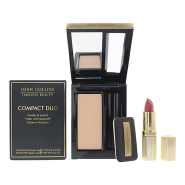 Joan Collins Compact Duo-Puder 6 g – Marilyn-Creme-Lippenstift 3,5 g