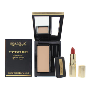 Joan collins compact duo pudder 6g - krystallkrem leppestift 3,5g