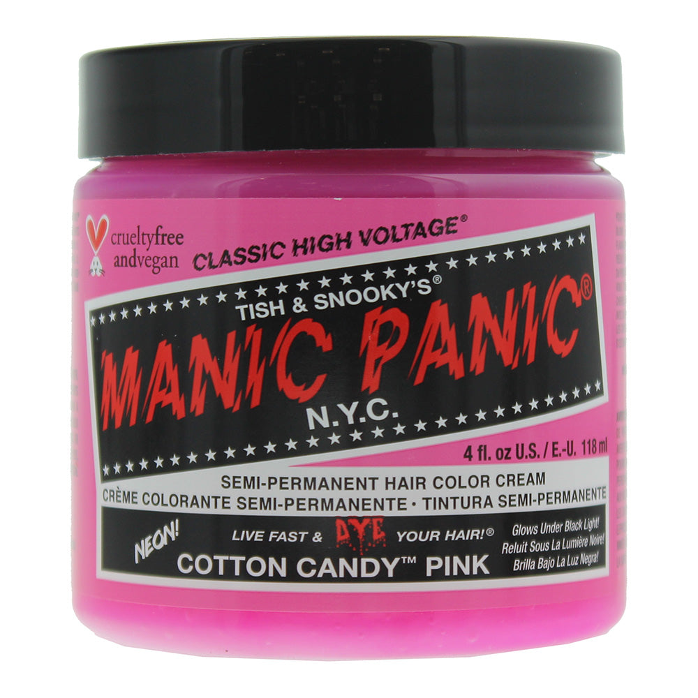 Manic panic klassisk højspænding candy candy pink semi-permanent hårfarve creme 118ml